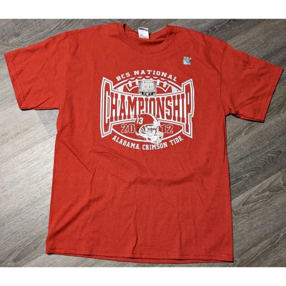 2012 Alabama Crimson Tide BCS National Championship Adult Large T-Shirt S/S
